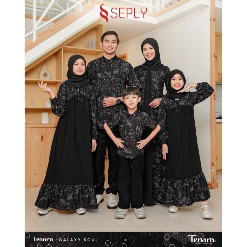 SEPLY SARIMBIT / COUPLE KELUARGA / FAMILY SET TERBARU MODEL TENARA WARNA GALAXY SOUL ( KOKO AYAH / G