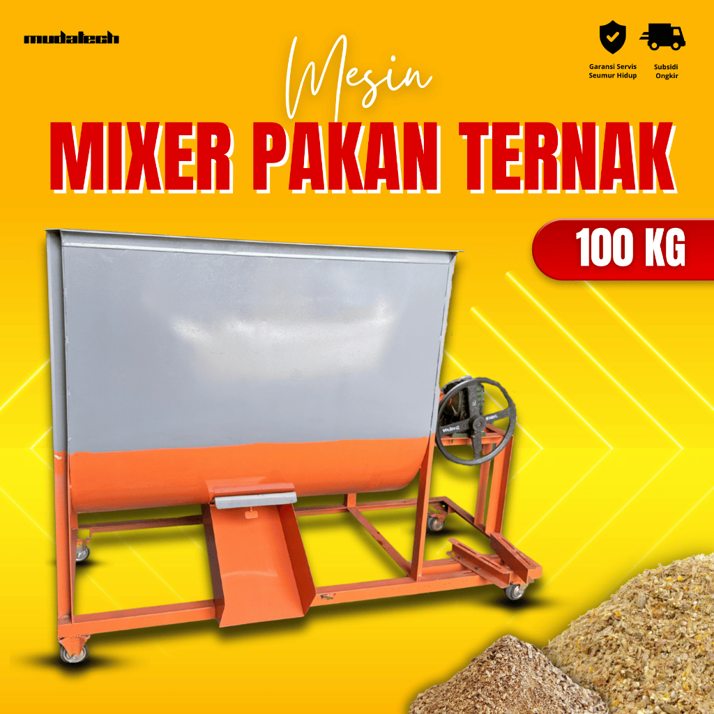 Mesin Mixer Pencampur Pakan Ternak Pengaduk Pakan Ternak 25KG 50KG