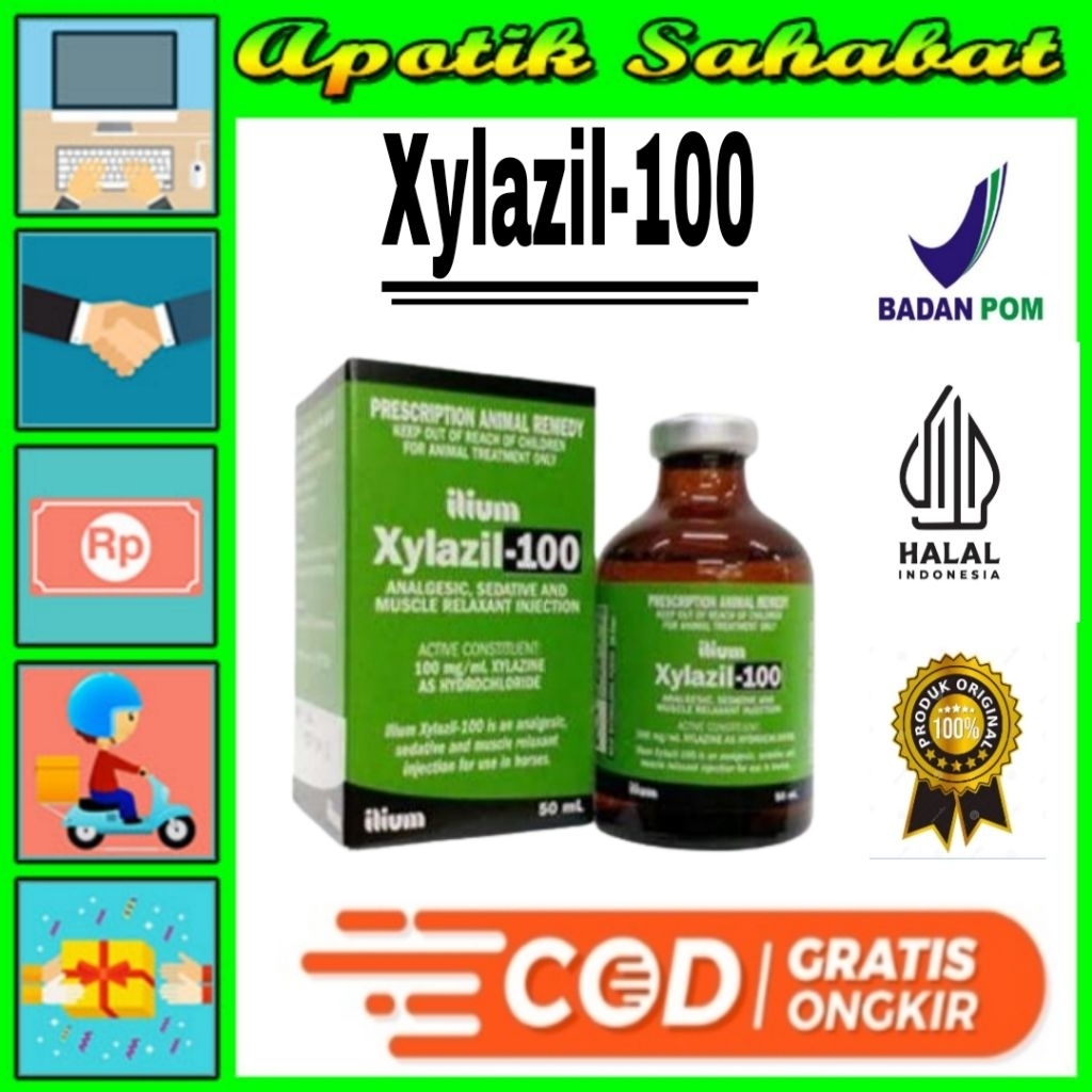 XYLAZIL-100 ILIUM ORIGINAL UNTUK HEWAN TERNAK ASLI