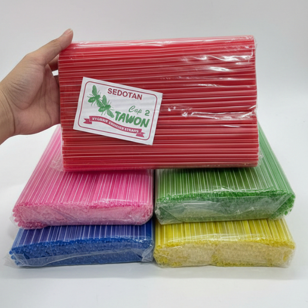 SEDOTAN PLASTIK MURAH SEDOTAN STABILO SEDOTAN MINUMAN Sedotan Warna Garis Putih