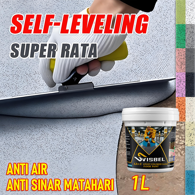 cat lantai epoxy lantai semen 2L cat lantai pasir self-leveling outdoor cat lantai seperti keramik c