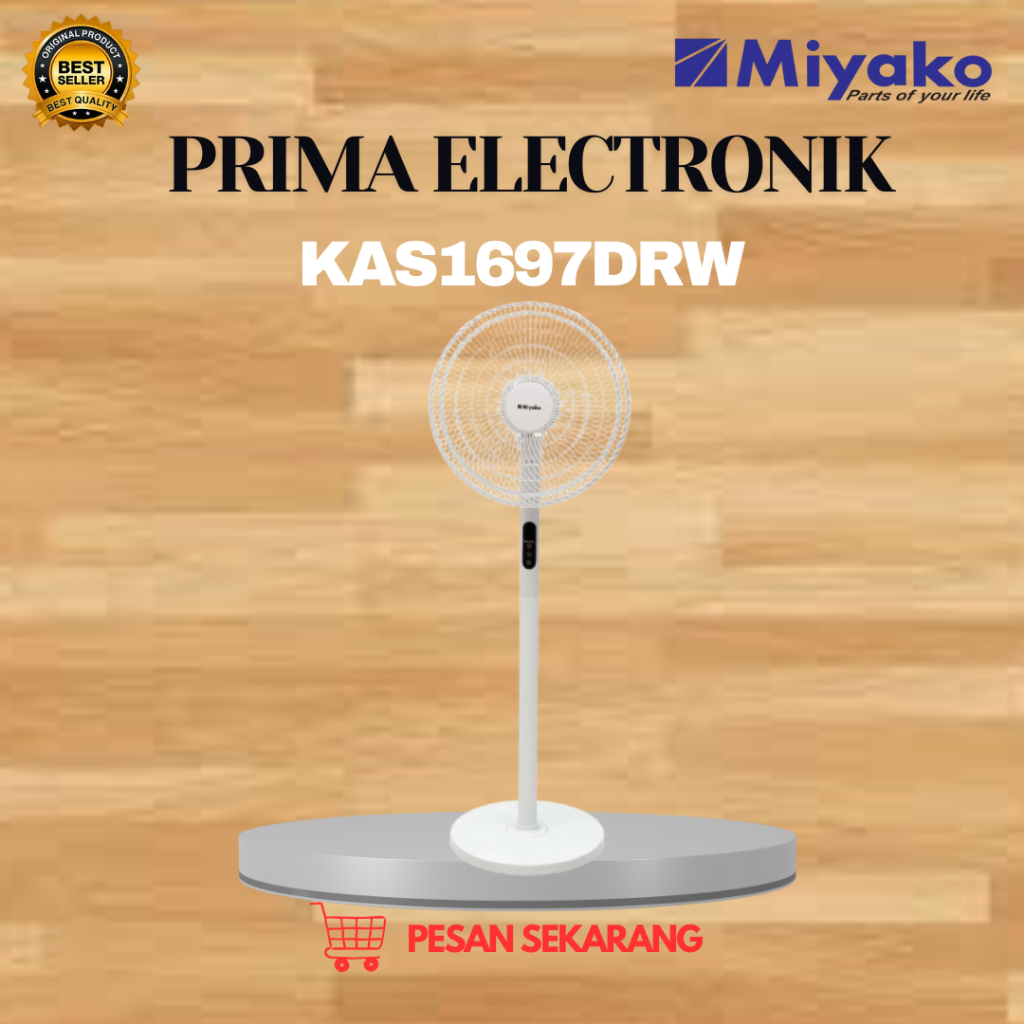 MIYAKO KAS-1697 DRW KIPAS ANGIN BERDIRI/MIYAKO STAND FAN 16 INCH SMART TOUCH/KAS1697DRW/KAS 1697DRW
