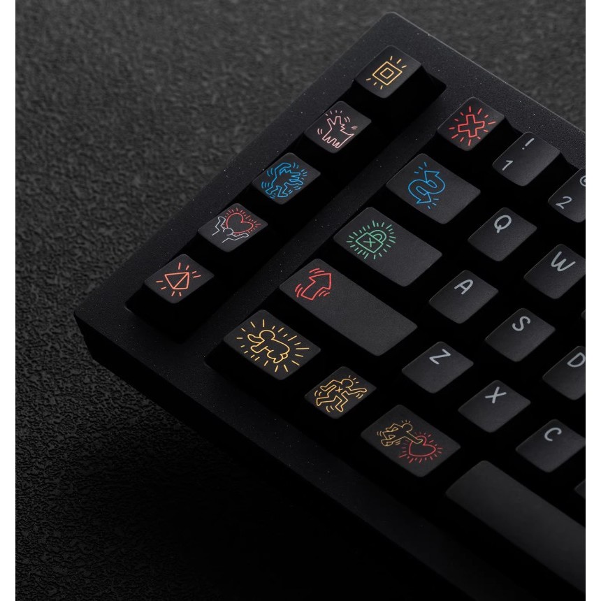 Keycaps FBB Doodle Dark Cherry Profile PBT Dye Sub