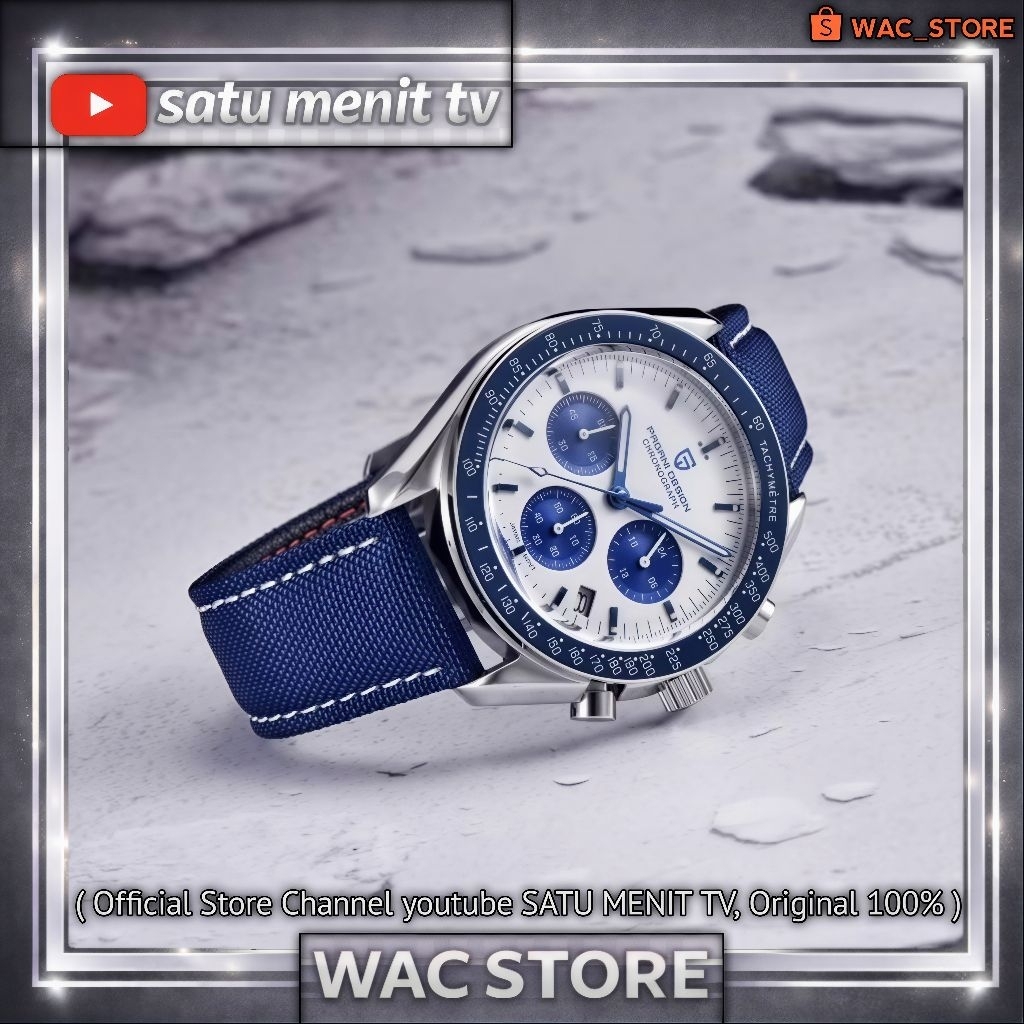 NEW PAGANI DESIGN SPEEDMASTER LIMITED EDITION MECAQUARTZ SEIKO VK63 STEEL SOLID 316 L SAFIR DOUBLE D