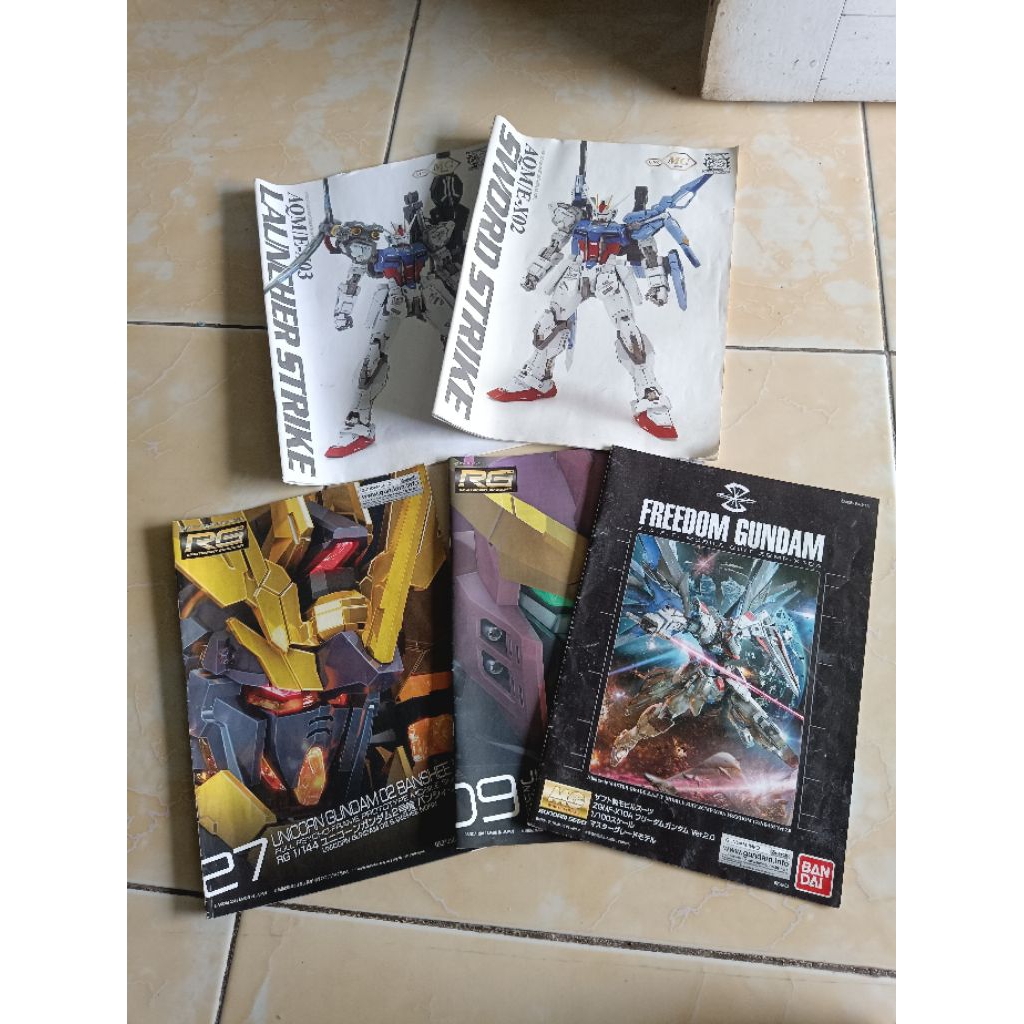 MANUAL BOOK RG BANSHEE JUSTICE MG STRIKE DRAGON MOMOKO FREEDOM 2.0