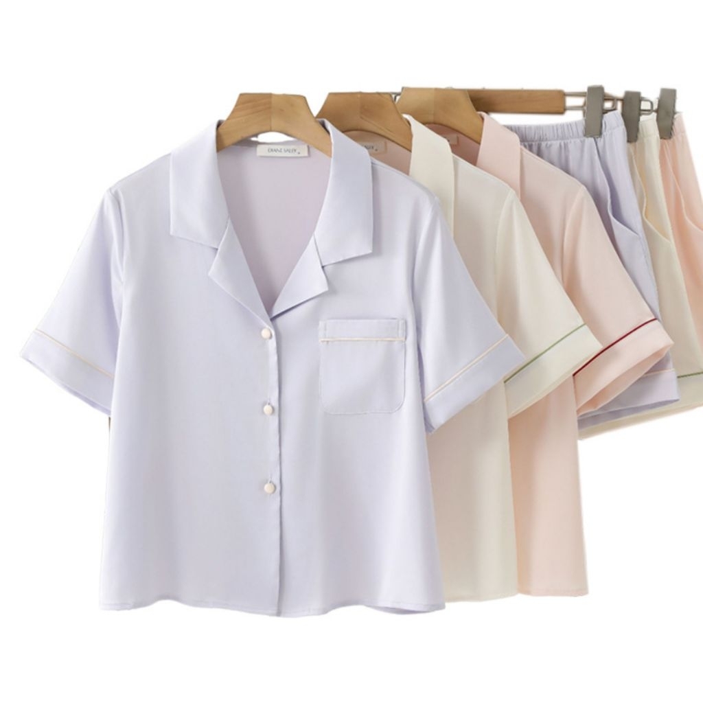 baju tidur hotpants diane sally polos satin import