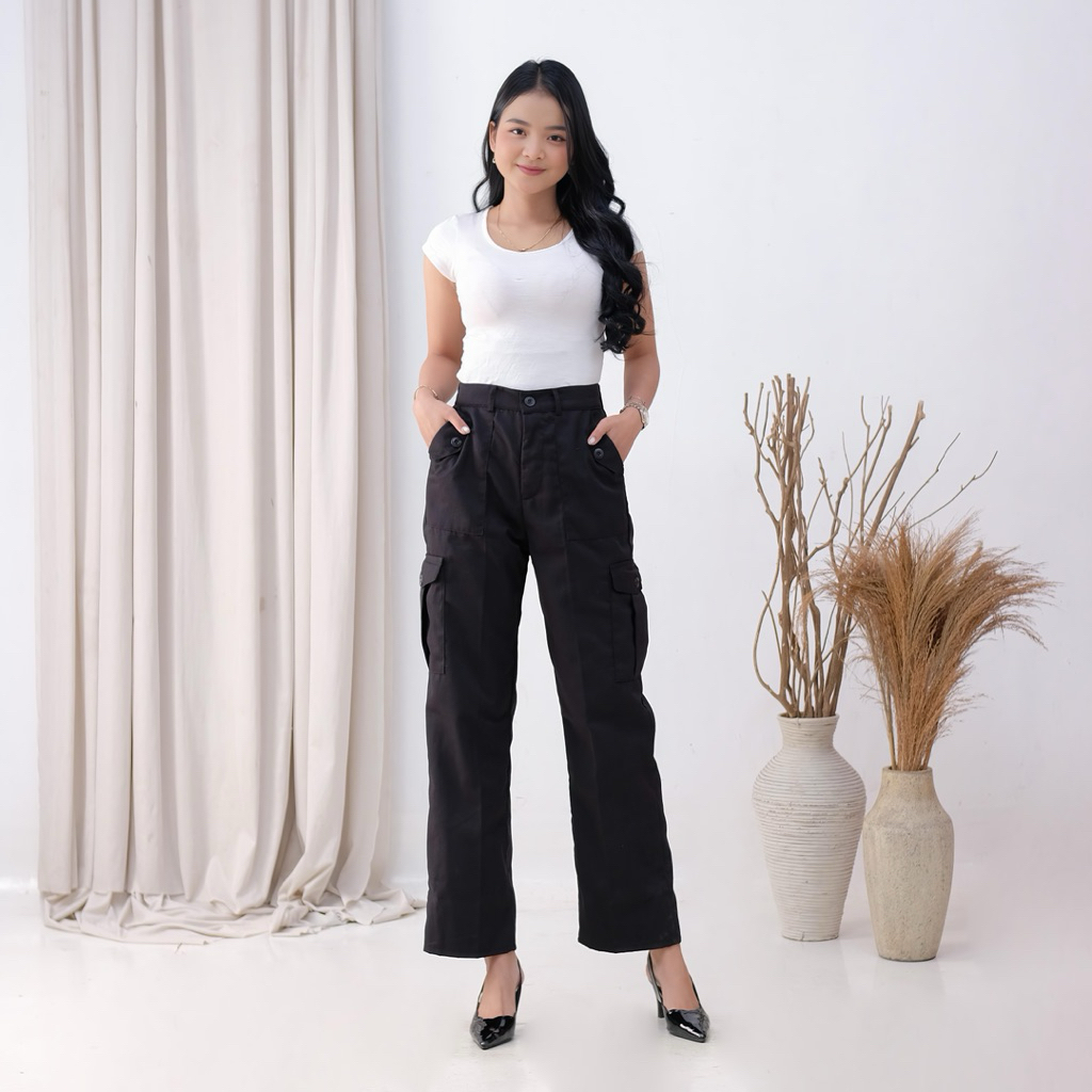 Celana Kulot Kargo Premium Jumbo Celana Kargo Wanita Olahraga Kerja Nara Cargo Pants