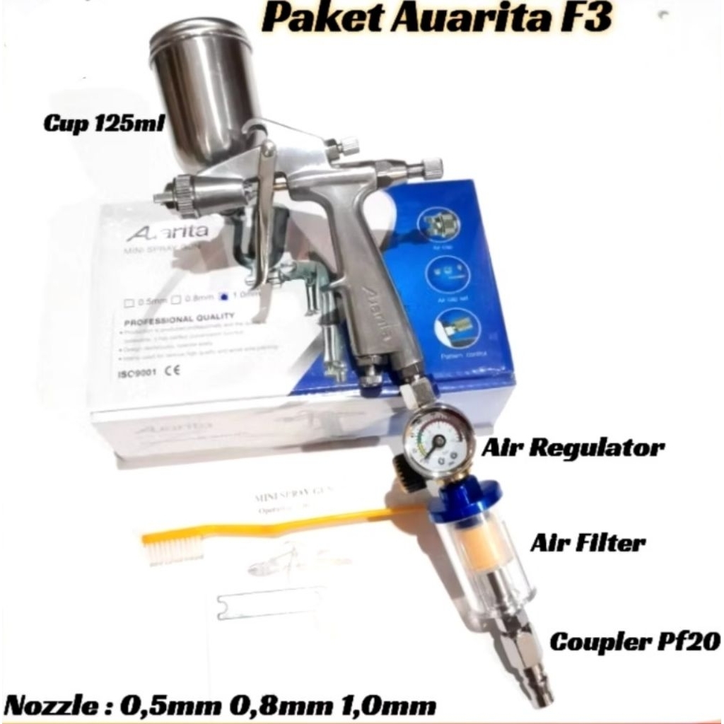 Spray gun Aurita F3 Nozzle alumunium 0.5,mm,0.8mm,1.0mm