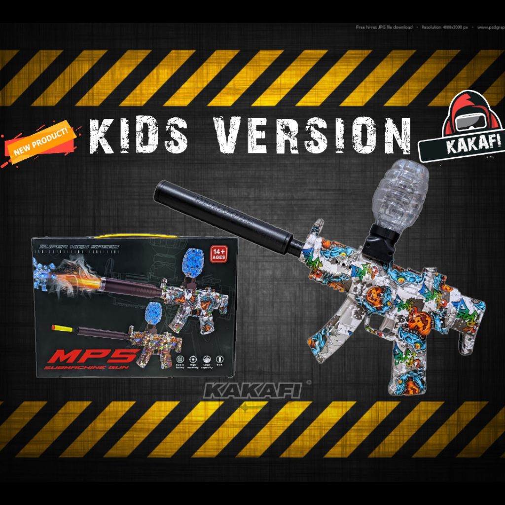 Water Gel Blaster Kids Version MP5 - Mainan Anak WGG MP5, M416 Submachine Gun - Electric Toy Gel..