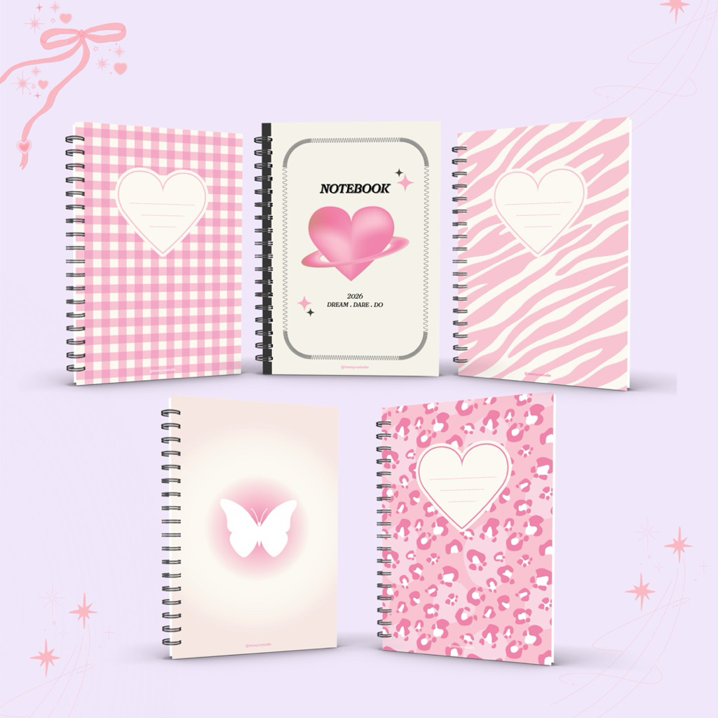 Notebook A5 Aesthetic Pink Daily Journal