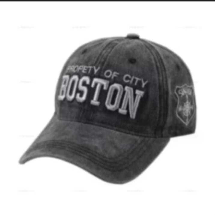 Topi Baseball Unisex - Model BOSTON, Desain Vintage, Nyaman Dipakai