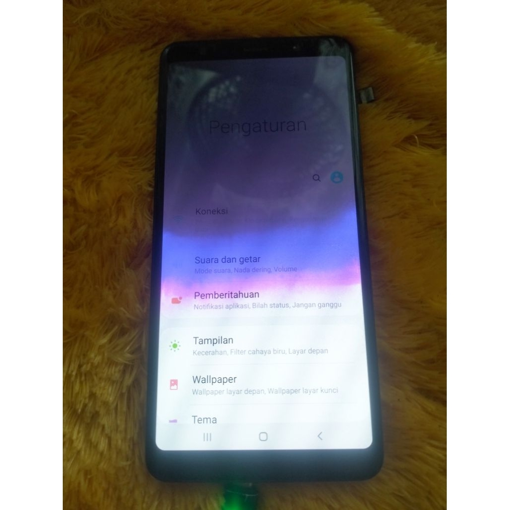 frame Tulangan lcd touchscreen samsung a750g a7 2018 copotan ada minusnya