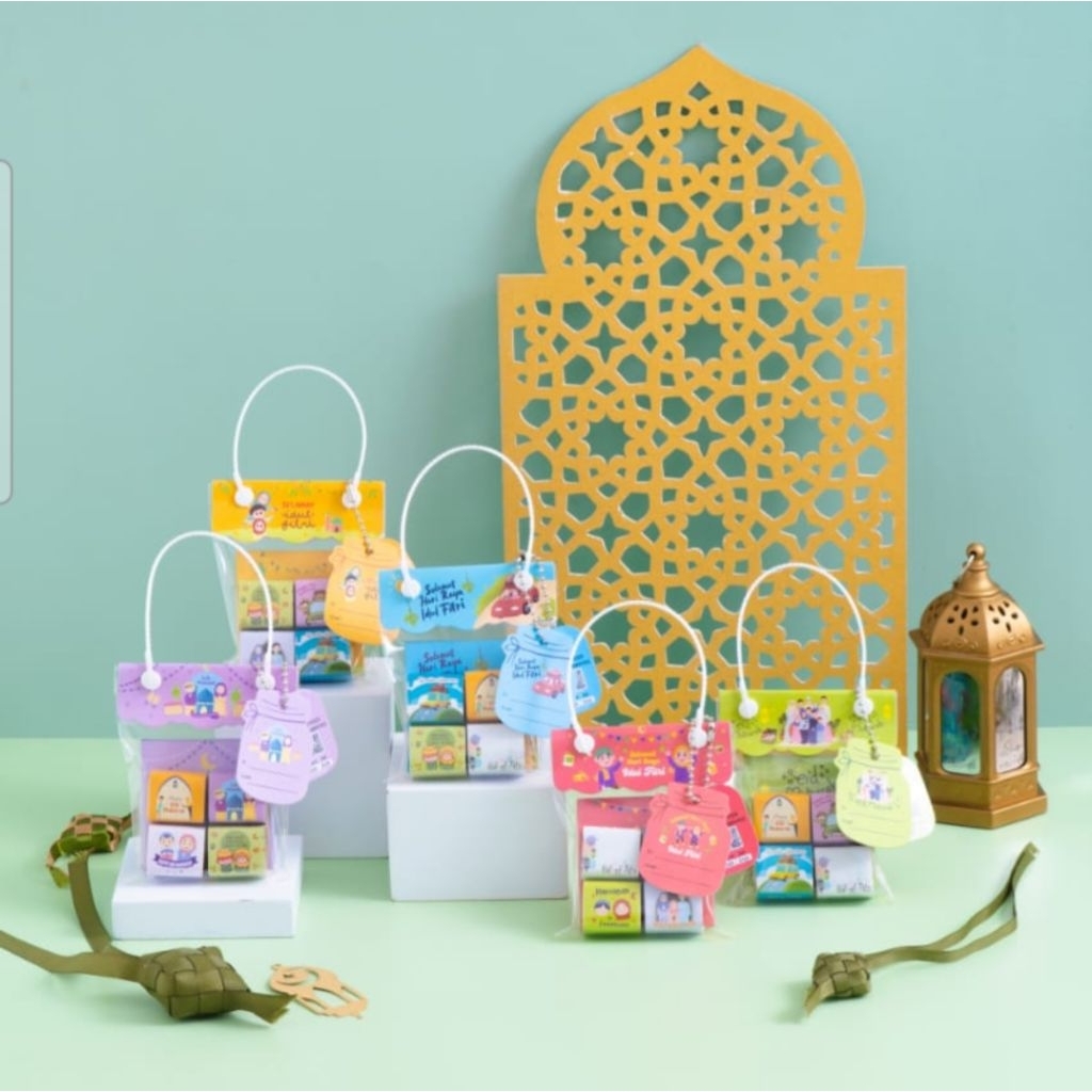 Kemasan tengteng coklat snack hampers paper bag mini bag lebaran idul fitri