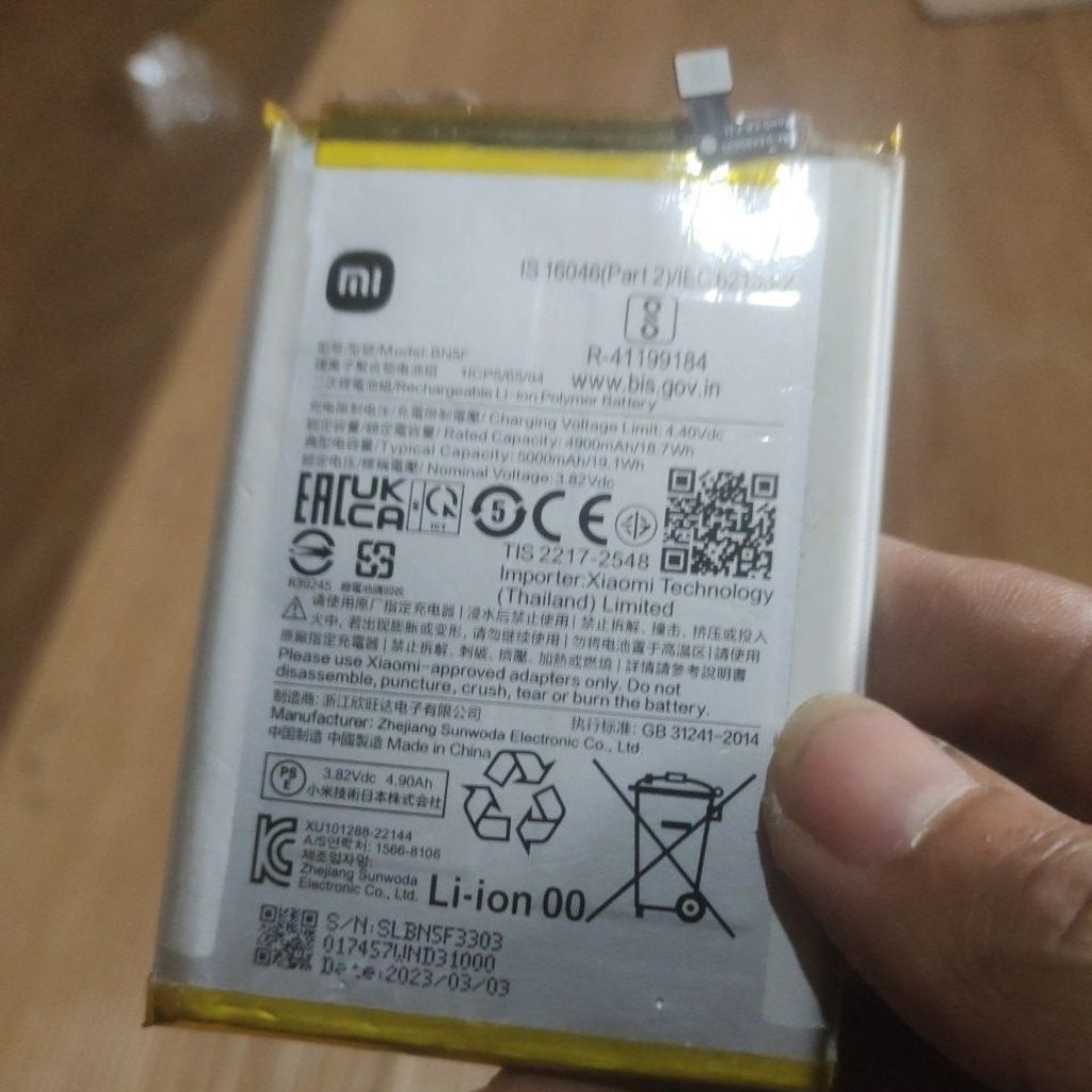 batre redmi A2 / poco m4 bn5f bekas original  pabrik copotan.
