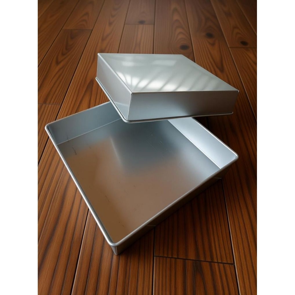 loyang kotak 20x20x4 kue galvanis anti lengket