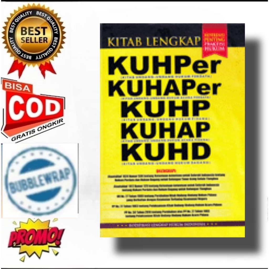 BUKU KITAB LENGKAP KUHPER KUHAPER KUHP KUHAP KUHD