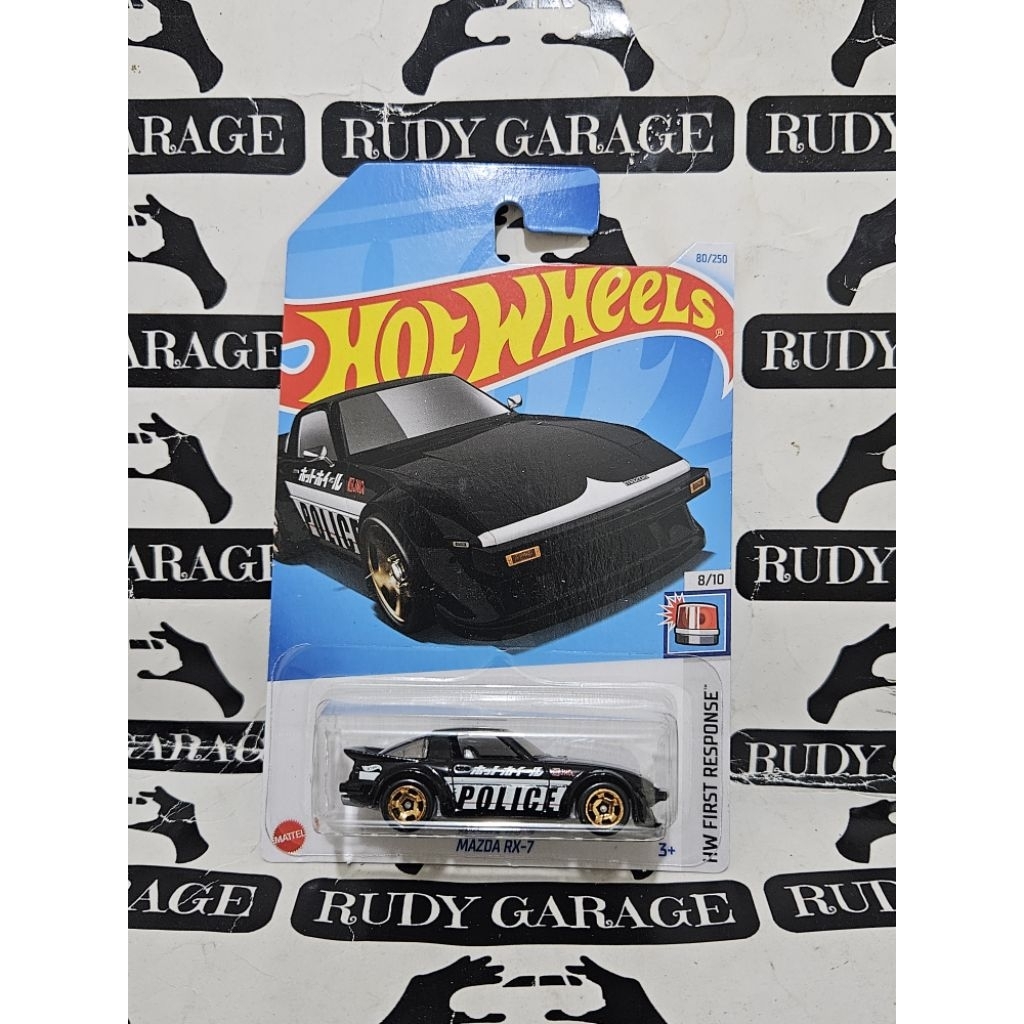 Hot wheels Mazda Rx7 Police Hitam