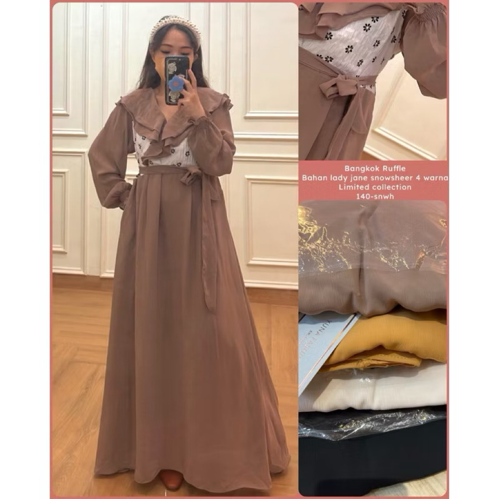 YUNA DRESS / GAMIS POLOS / GAMIS LEBARAN