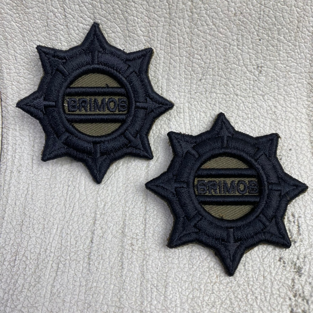 Bet Timbul RODA BRIMOB Bordir Timbul RODA GILA BRIMOB Atribut PDL Hijau Brimob Timbul 3D