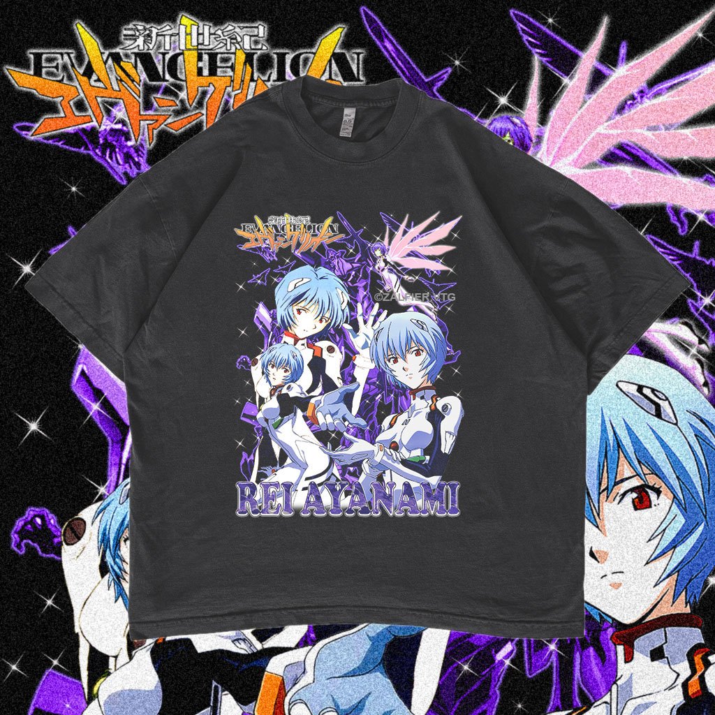 Evangelion Rei Ayanami Oversized T-shirt Vintage #10