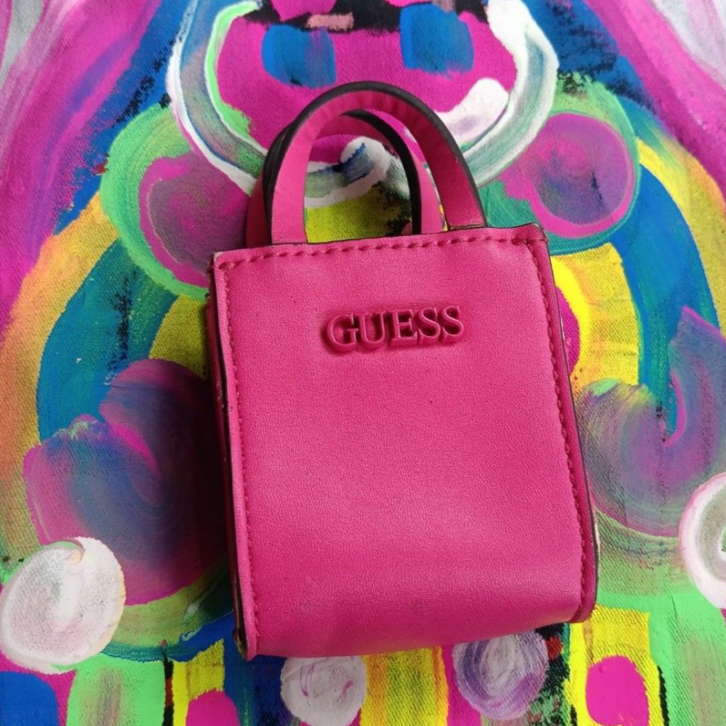 (baca deskripsi) guess pink mini bag