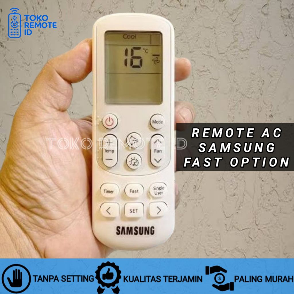 REMOT REMOTE AC SAMSUNG Fast Cooling AR05KRFLAWKN AR07KRFLAWKN AR09KRFLAWKN Grade Ori