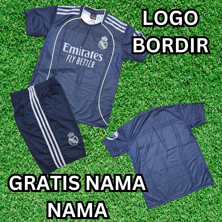 JERSEY MADRID PUTIH /SETELAN BAJU BOLA ANAK MADRID PTH AURI SPORT
