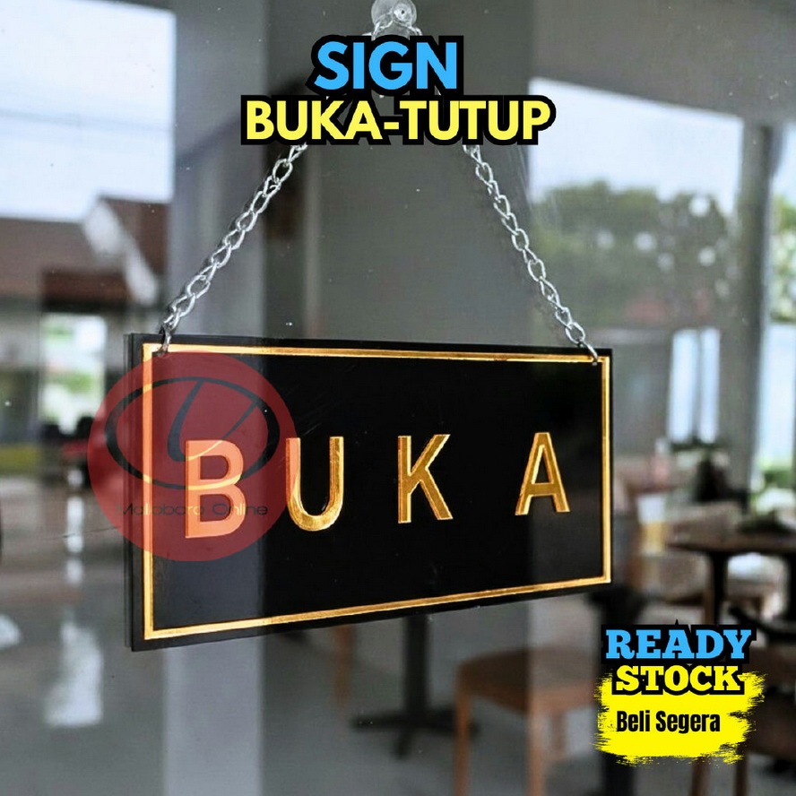 Tulisan Buka Tutup Sign Buka Tutup | Papan Tulisan Buka Tutup Akrilik 0055