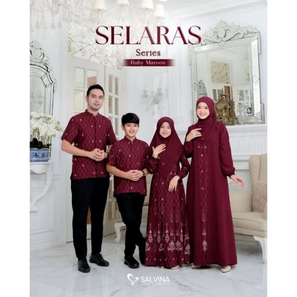 bisa xxl xxxl xxxxl ada jumbo.nya gamis couple salvina hijab selaras series