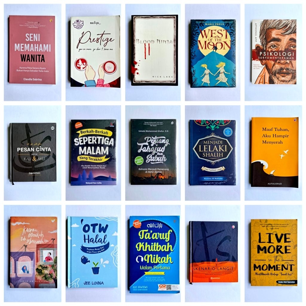 PRELOVED BUKU FIKSI / NON FIKSI / SELF IMPROVEMENT / MOTIVASI ISLAM ORIGINAL