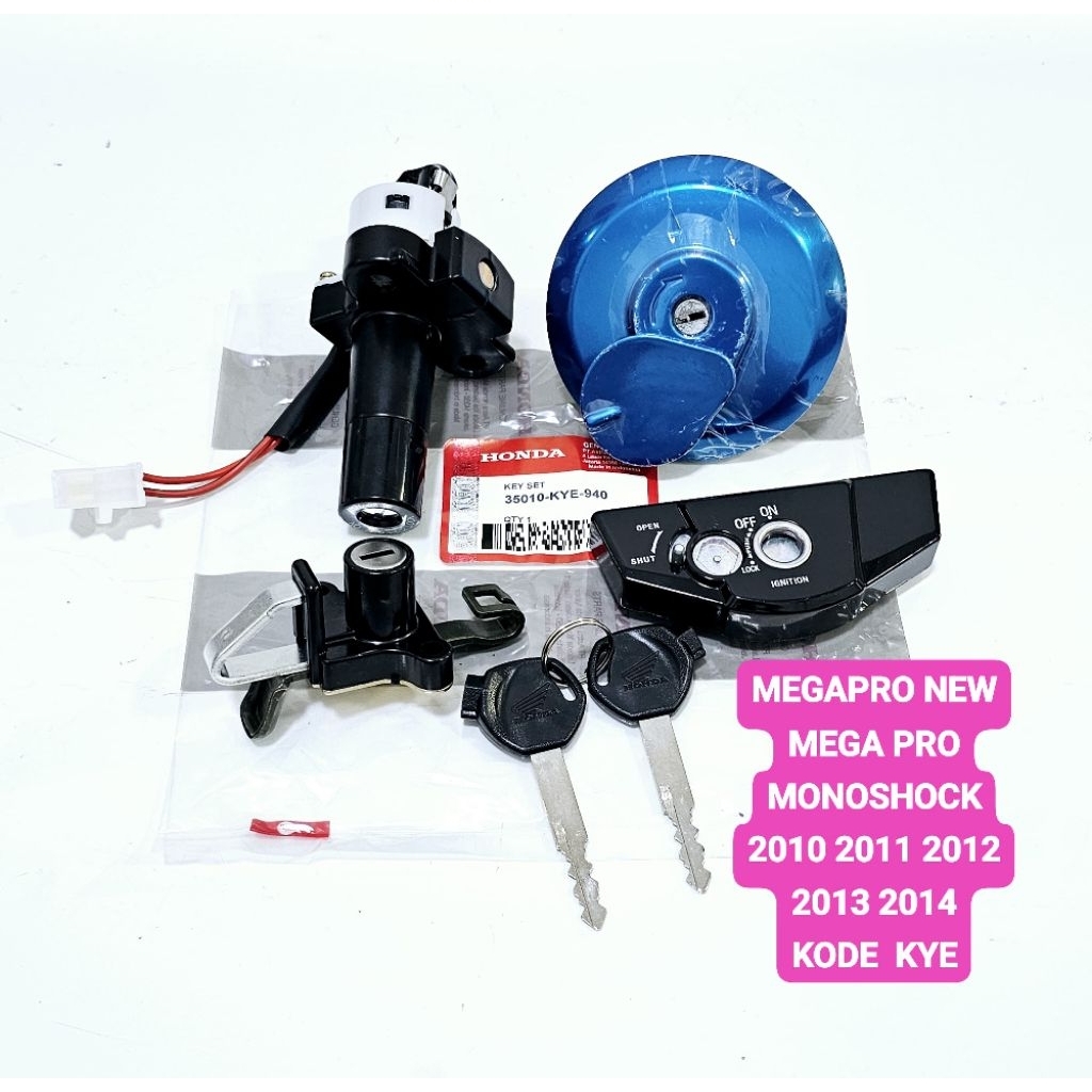 KUNCI KONTAK MEGAPRO NEW MEGA PRO MONOSHOCK MONO SHOCK SOK 2010 2011 2012 2013 2014 KODE KYE SET TUT