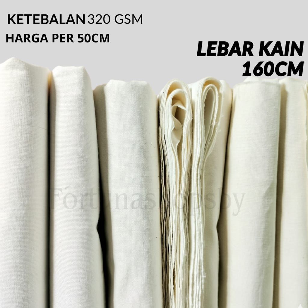 Kain Blacu Tebal Meteran Grade A 50cm x 160cm Kain Blacu Tebal Meteran / Kain Blacu Meteran / Kain B