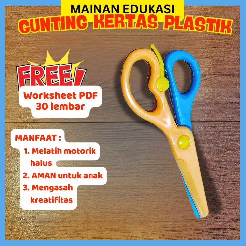 Ideasya Gunting Kertas Anak PAUD TK | Gunting Aman Belajar Menggunting Motorik Halus