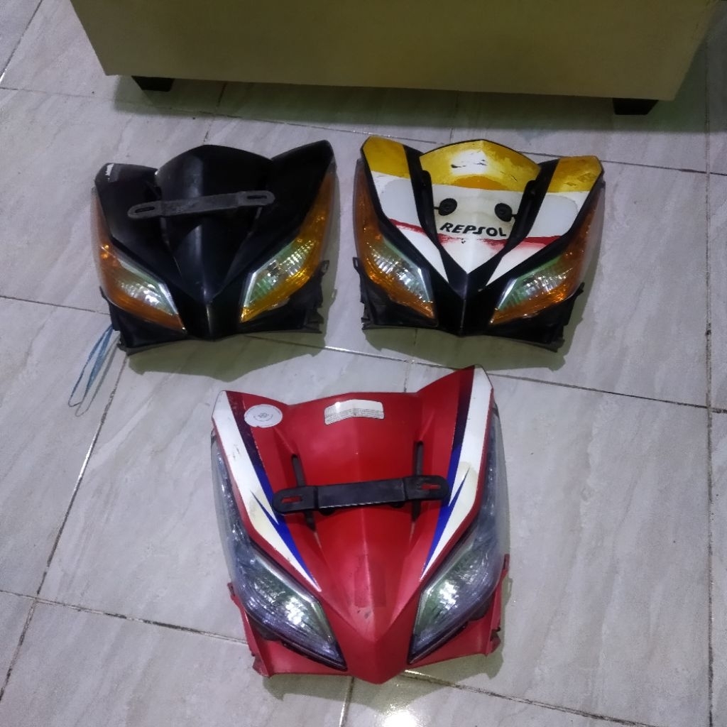 CAVER TAMENG DEPAN BLADE NEW 125 110 REPSOL SET LAMPU SEN ORIGINAL COPOTAN