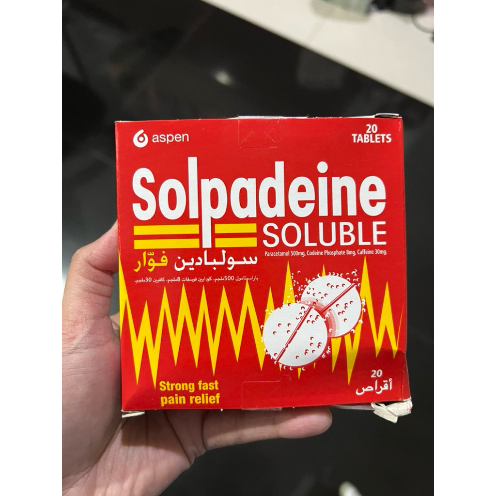Solpadeine Soluble Effervescent Pereda Nyeri Sakit Kepala Migrain Demam Pegel Hand Carry Mekah Madin
