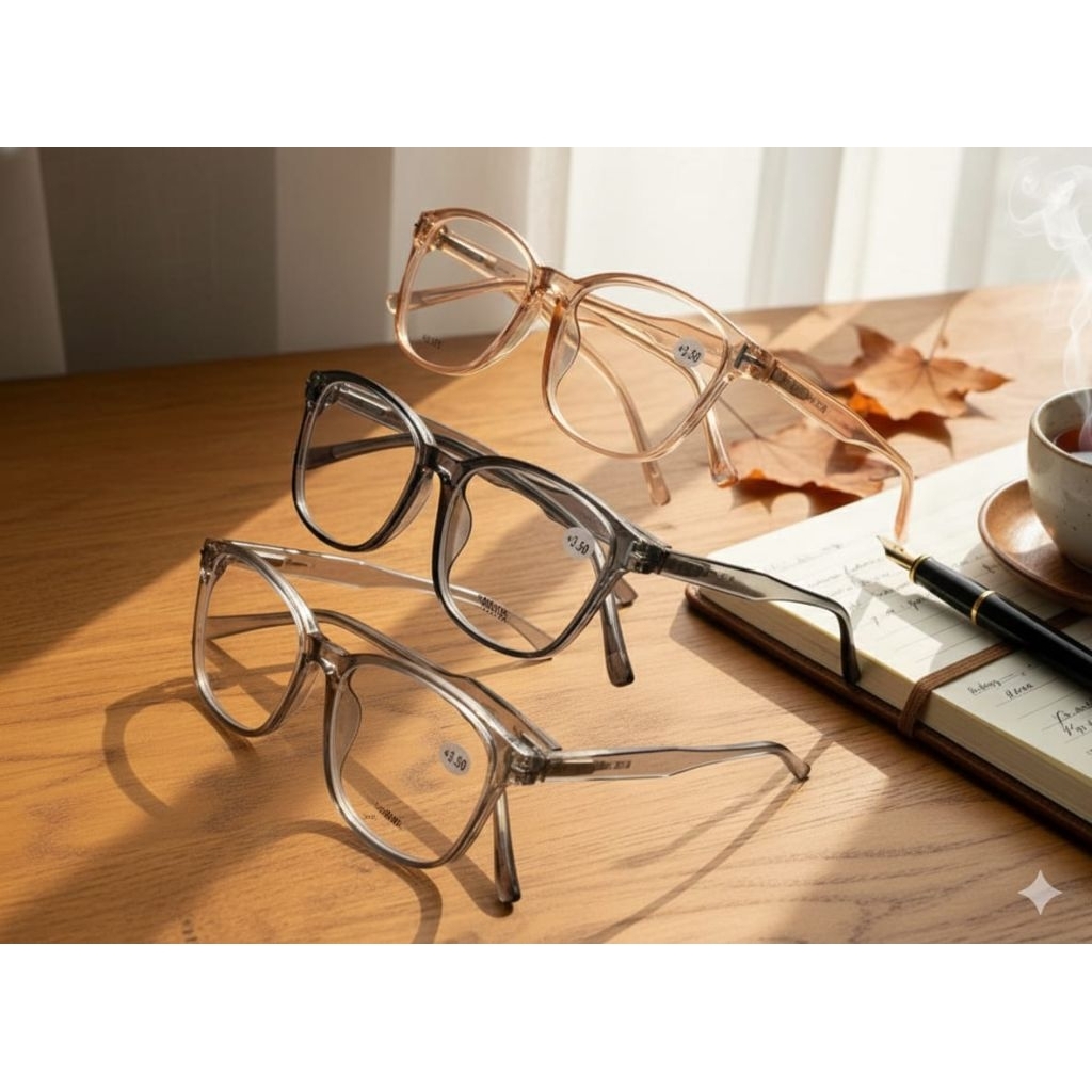 kacamata baca wanita (+) plus rabun dekat kekinian terbaru