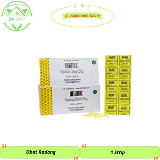 Degirol Obat Radang Hisap 1 Strip 10 Tablet