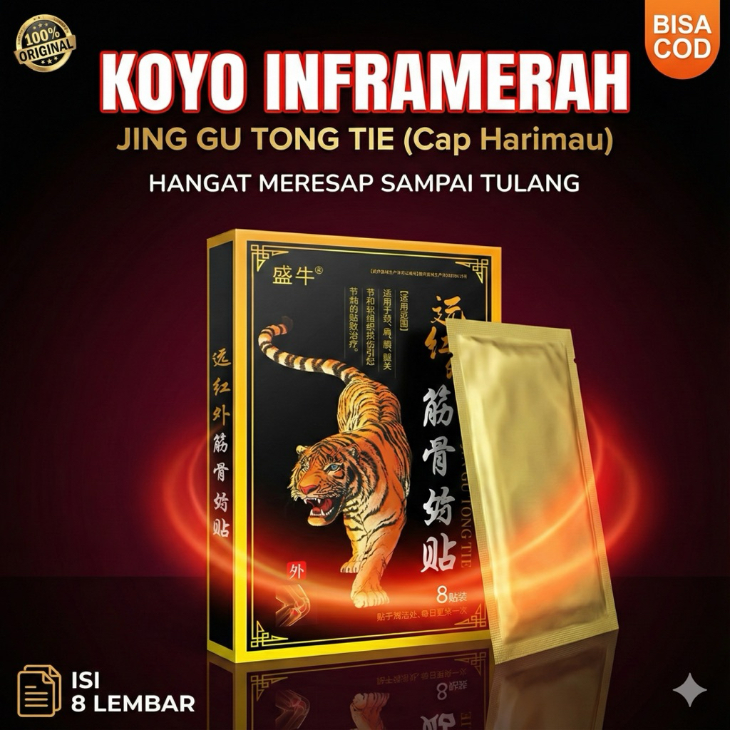 Koyo Herbal Cina JING GU TONG TIE Infrared Patch - Obat Sakit Pinggang Saraf Kejepit Nyeri Sendi Lut