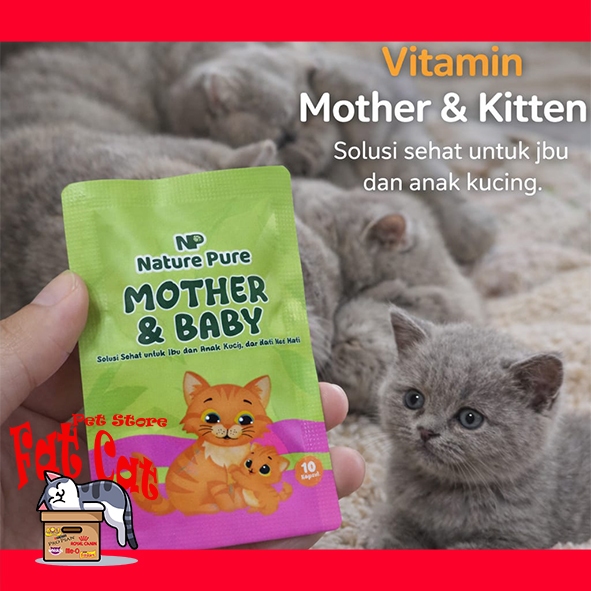 Nature Pure Vitamin Mother & Baby kucing vitamin kucing hamil menyusui