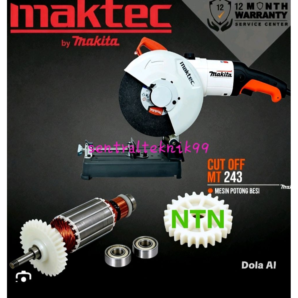 sepaket bearing NTN mesin potong besi 14inc maktec mt 240/243