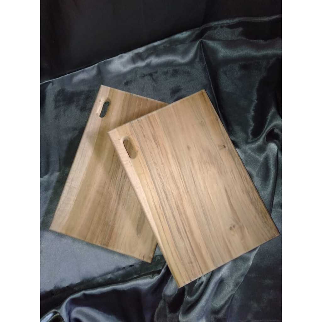 Talenan kayu jati merah solid