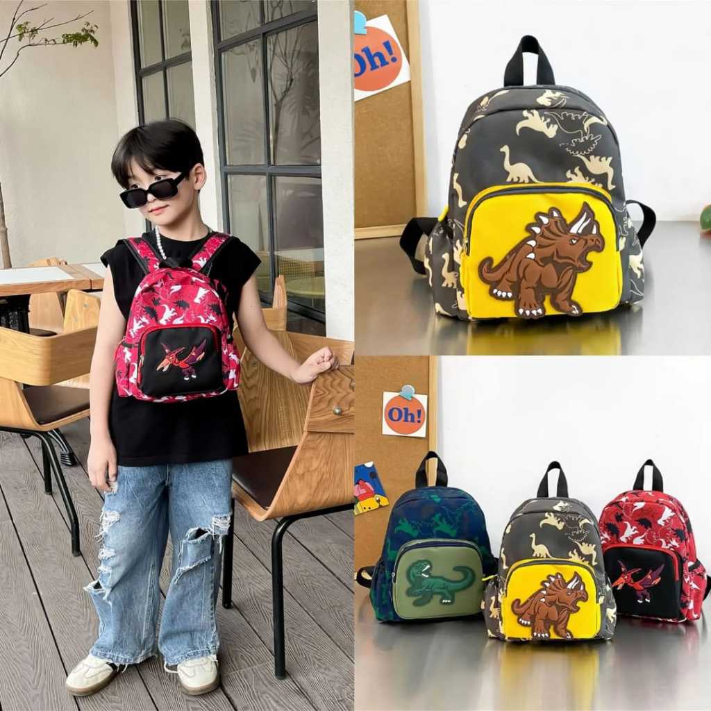 tas dinosaurus cowok Tas Anak Laki Laki tas paud anak cowok tas sekolah anak paud tk