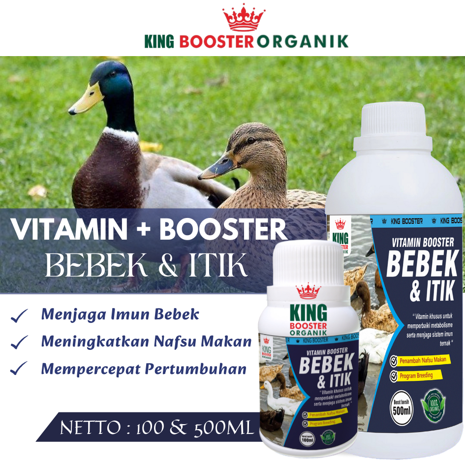Vitamin Unggas Bebek & Itik Anti Stres Memperbanyak Daging / Bebek Tumbuh Sehat vitamin bebek & itik