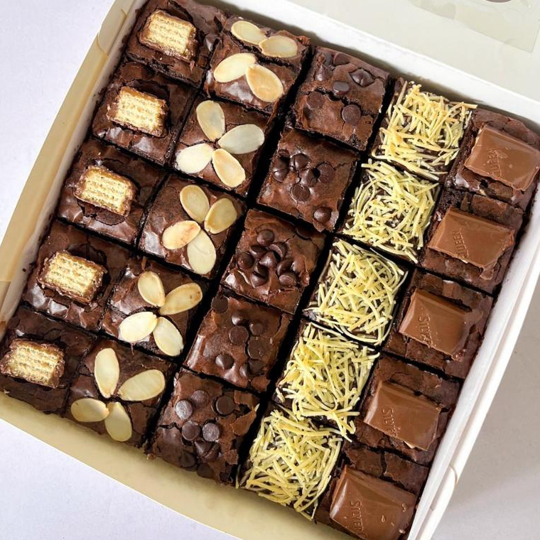 Fudgy Brownies Sekat / Brownies Potong / Brownies Topping / Brownies Hampers