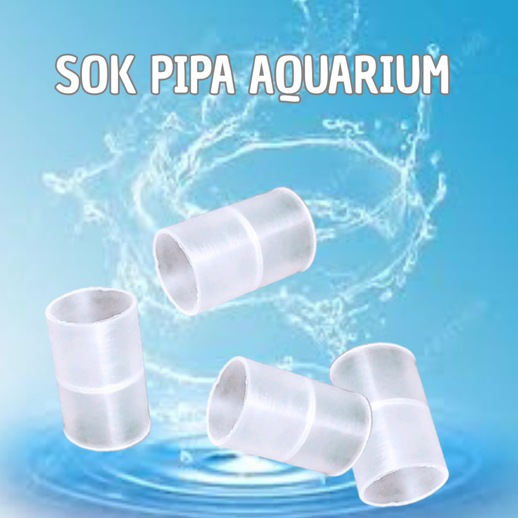 Sok pipa / Sambungan pipa Transparan / merah / putih pipa aquarium model lurus