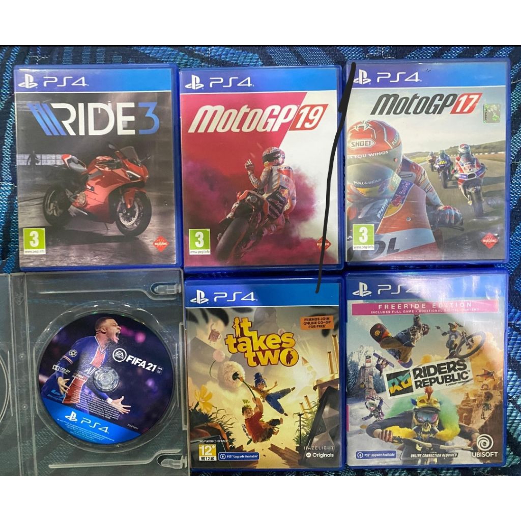 Kaset Ps4 Motogp17 Motogp19 RiderRepublic Fifa21 Ride3