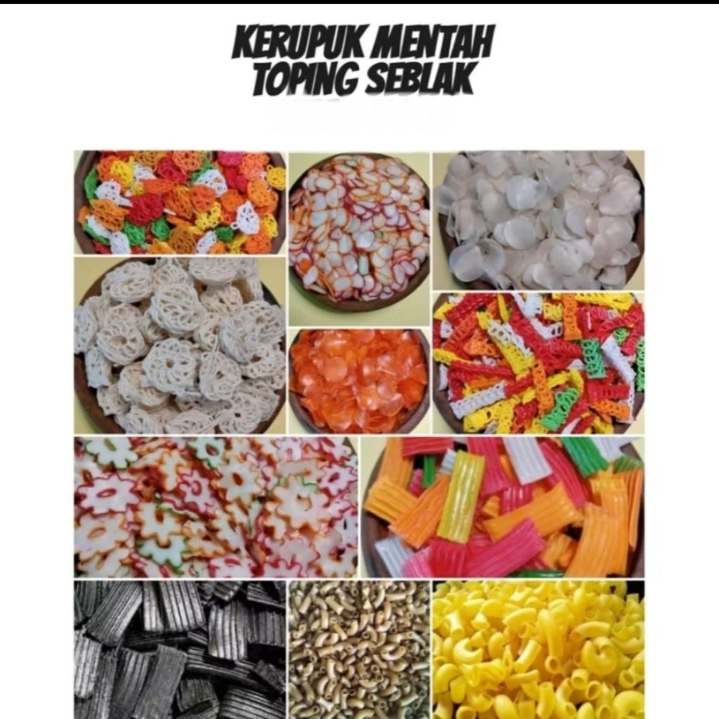 ANEKA KERUPUK MENTAH TOPPING SEBLAK