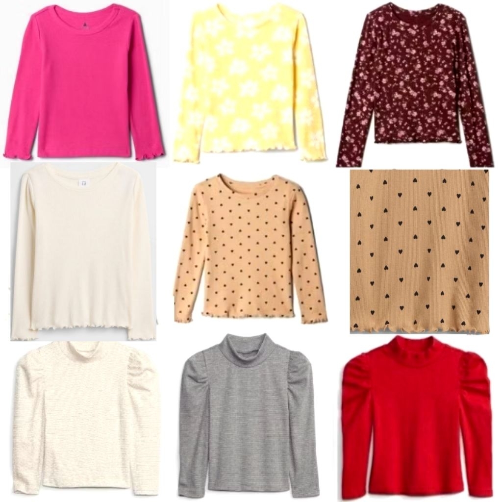 Kaos rib anak perempuan baby gap