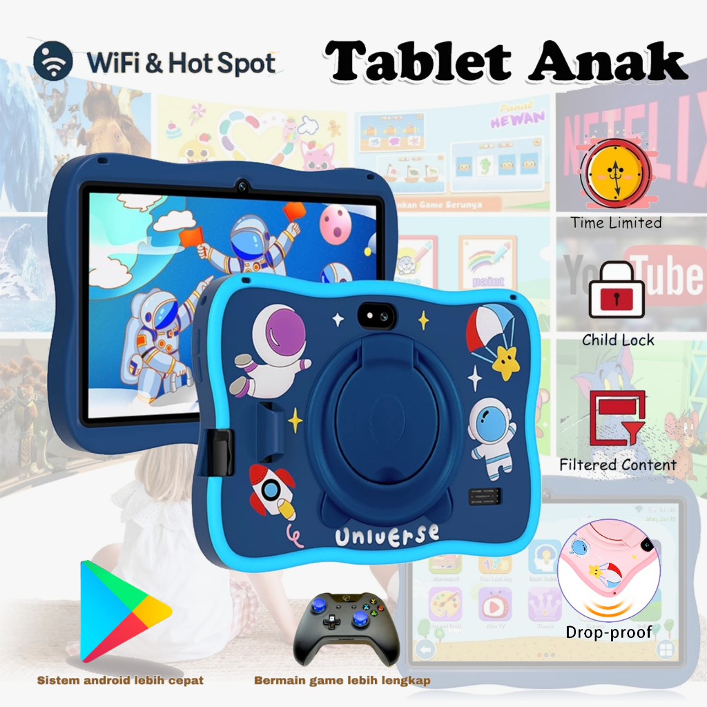 Kids Tablet Astronaut WiFi Edition | Tablet Android | Tablet Anak | Tablet Edukasi Android