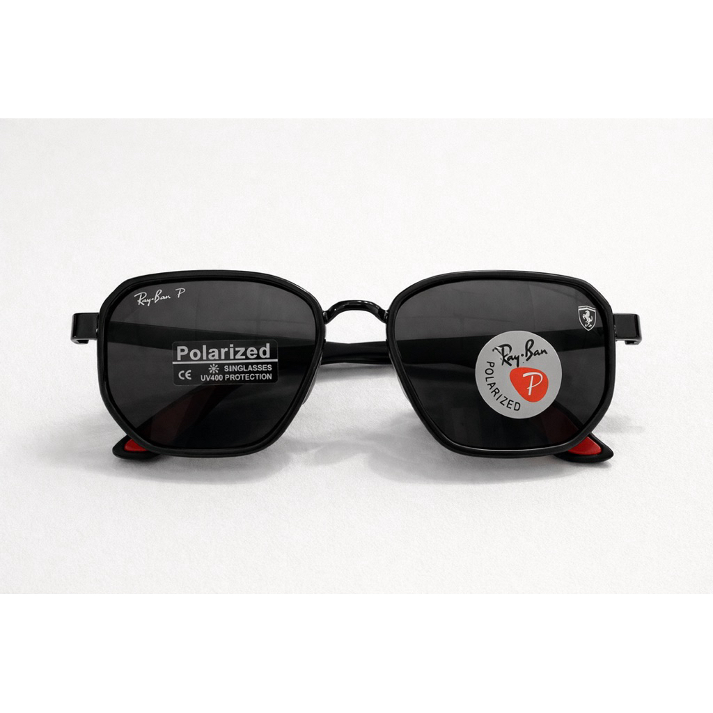 Kacamata Polarized ( Anti silau ) Hitam UV400 Pria & Wanita RB3674